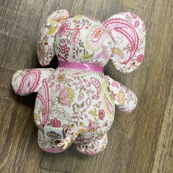 NaRaYa Pink Floral Paisley Elephant Stuffed Animal Plush Toy Rare Soft Kids Gift - Picture 3 of 8